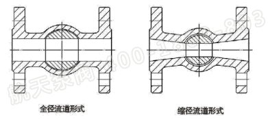 全通徑結(jié)構(gòu)及縮徑結(jié)構(gòu)